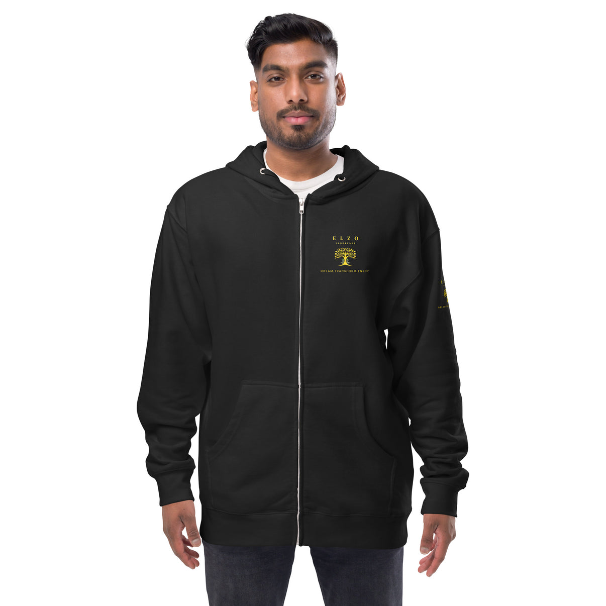Black Your Dog's Favorite Landscaper zip hoodie